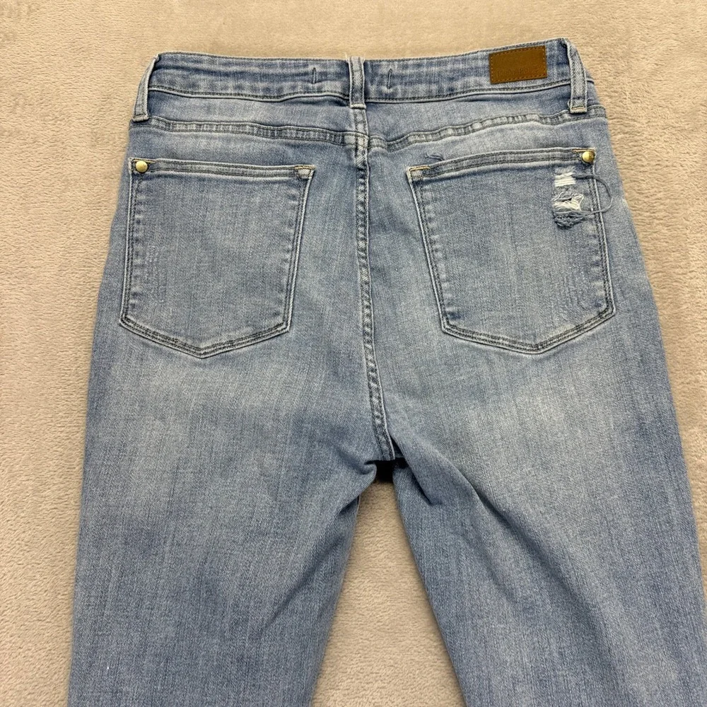 Judy Blue Jeans Women's 11/30 Hilaria Hi Rise Distressed Skinny Light Wash Denim